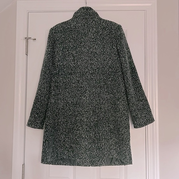 LOFT Green Boucle Coat Petite Medium - Picture 4 of 6
